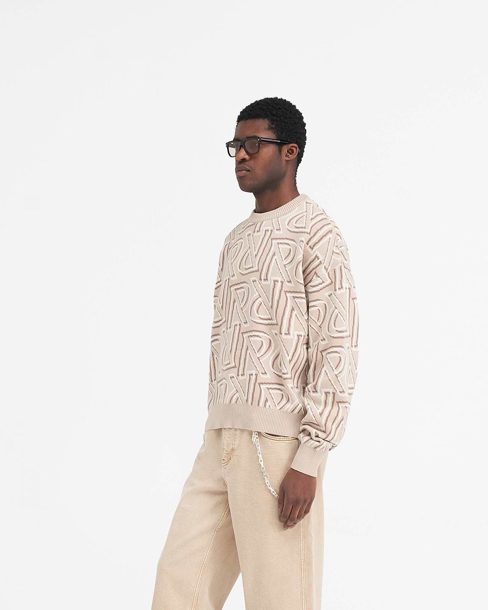 Monogram Knit Sweater - Cashmere